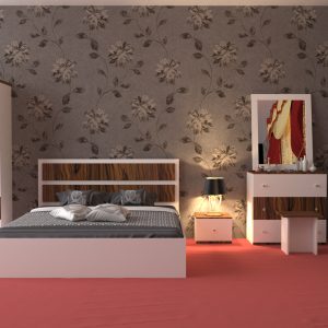 سرویس خواب دو نفره طرح پاتخت ساده MDF